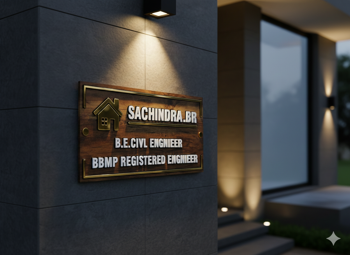 Acrylic nameboard designed by NP Arts